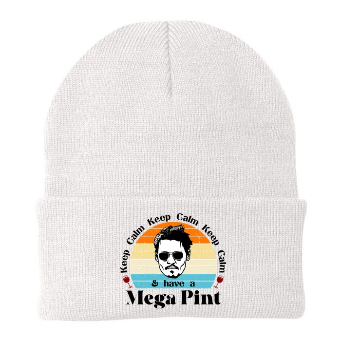 Keep Calm And Have A Mega Pint Johnny Depp Funny Beanie