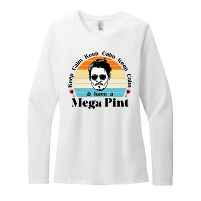 Keep Calm And Have A Mega Pint Johnny Depp Funny Womens CVC Long Sleeve Shirt