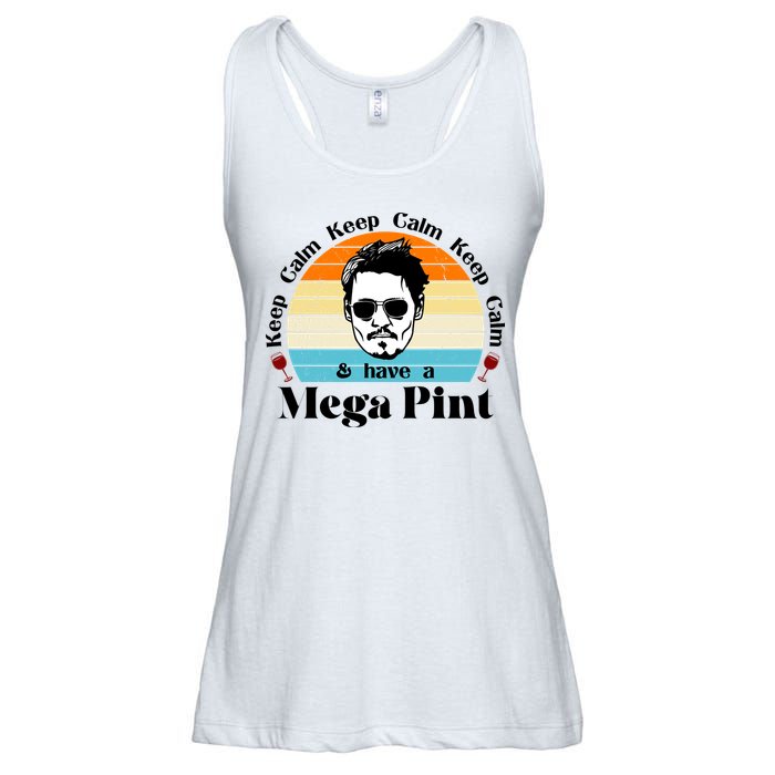 Keep Calm And Have A Mega Pint Johnny Depp Funny Ladies Essential Flowy Tank