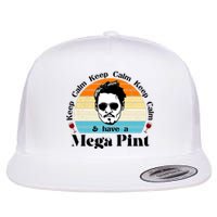 Keep Calm And Have A Mega Pint Johnny Depp Funny Flat Bill Trucker Hat