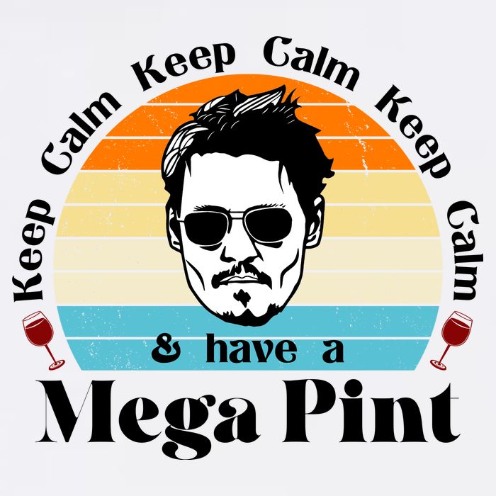 Keep Calm And Have A Mega Pint Johnny Depp Funny Premium T-Shirt