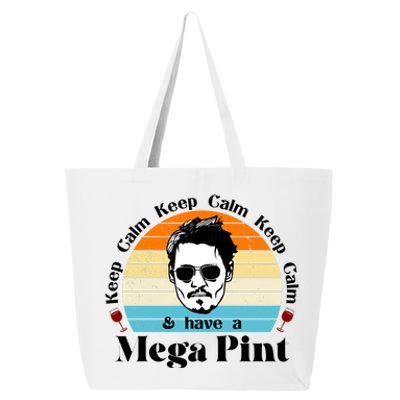 Keep Calm And Have A Mega Pint Johnny Depp Funny 25L Jumbo Tote