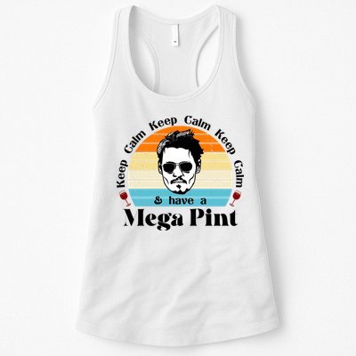 Keep Calm And Have A Mega Pint Johnny Depp Funny Womens Tank Top