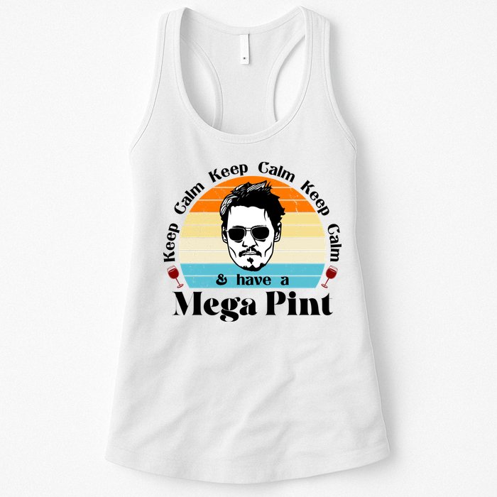 Keep Calm And Have A Mega Pint Johnny Depp Funny Womens Tank Top
