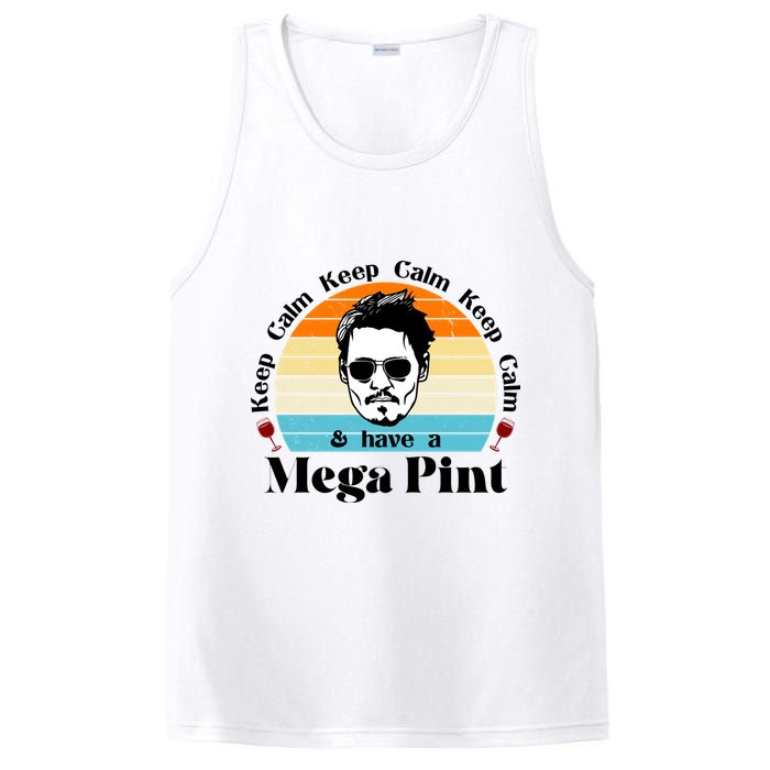 Keep Calm And Have A Mega Pint Johnny Depp Funny PosiCharge Competitor Tank
