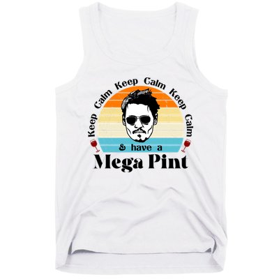 Keep Calm And Have A Mega Pint Johnny Depp Funny Tank Top