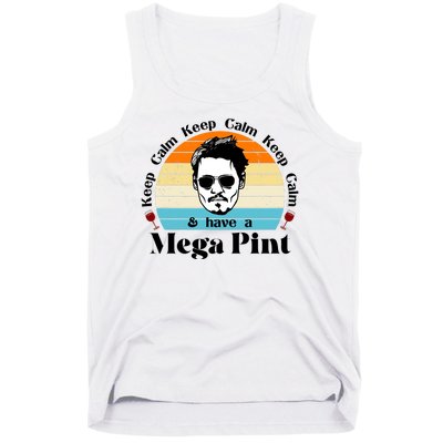 Keep Calm And Have A Mega Pint Johnny Depp Funny Tank Top