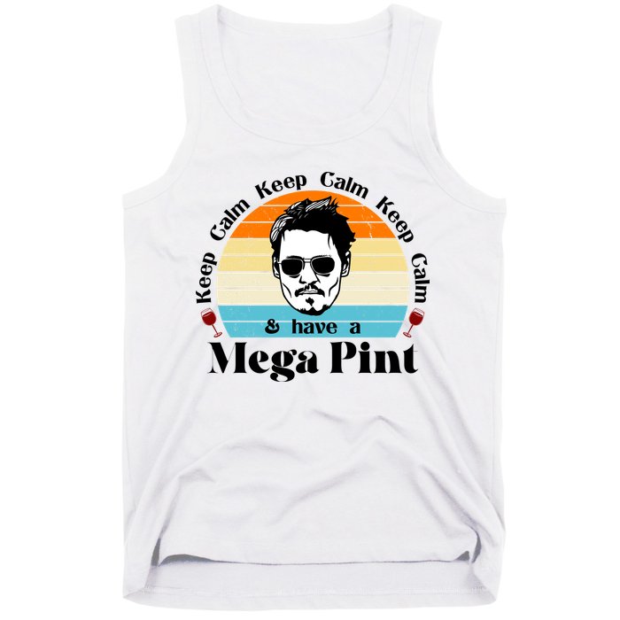 Keep Calm And Have A Mega Pint Johnny Depp Funny Tank Top