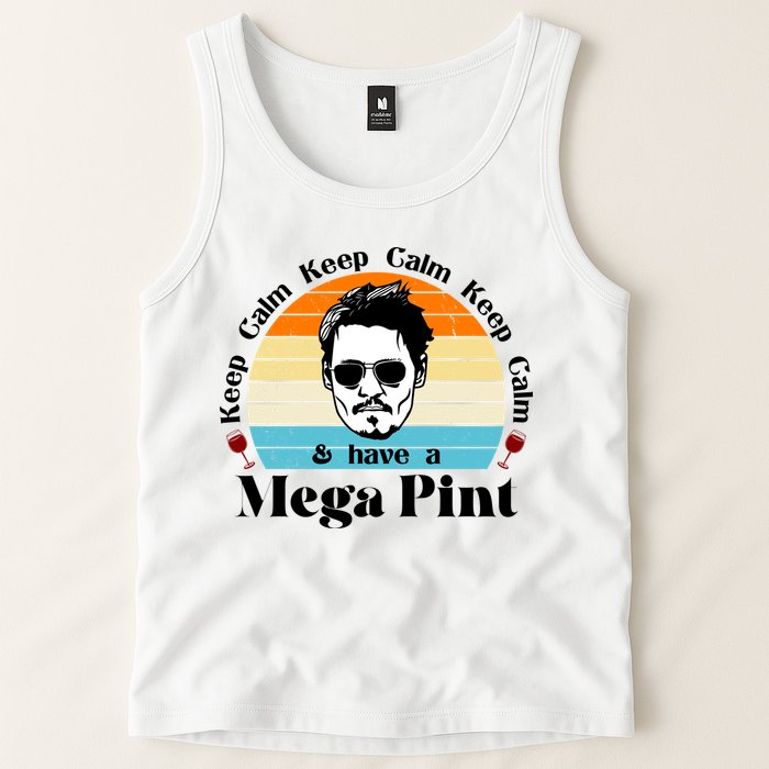 Keep Calm And Have A Mega Pint Johnny Depp Funny Tank Top