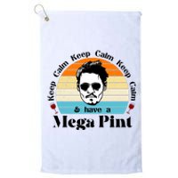 Keep Calm And Have A Mega Pint Johnny Depp Funny Platinum Collection Golf Towel