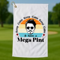 Keep Calm And Have A Mega Pint Johnny Depp Funny Golf Towel