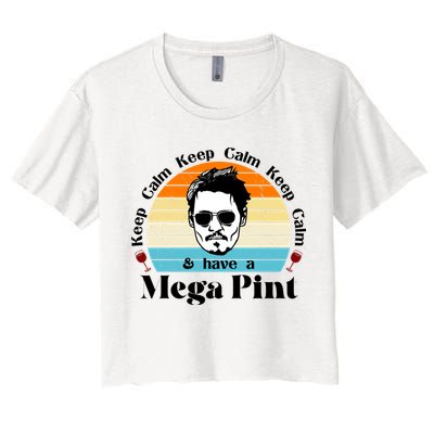 Keep Calm And Have A Mega Pint Johnny Depp Funny Crop Top