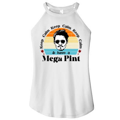 Keep Calm And Have A Mega Pint Johnny Depp Funny Women's Perfect Tri Rocker Tank