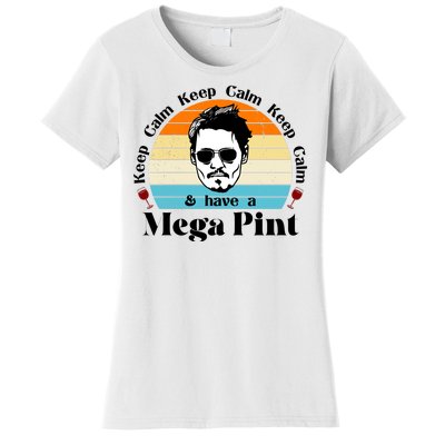 Keep Calm And Have A Mega Pint Johnny Depp Funny Women's T-Shirt