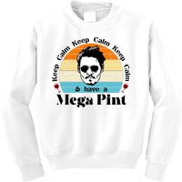 Keep Calm And Have A Mega Pint Johnny Depp Funny Kids Sweatshirt