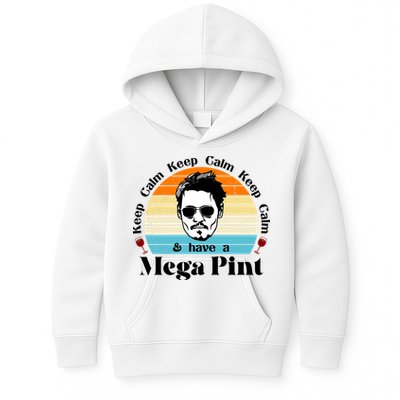 Keep Calm And Have A Mega Pint Johnny Depp Funny Kids Hoodie