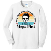 Keep Calm And Have A Mega Pint Johnny Depp Funny Kids Long Sleeve Shirt