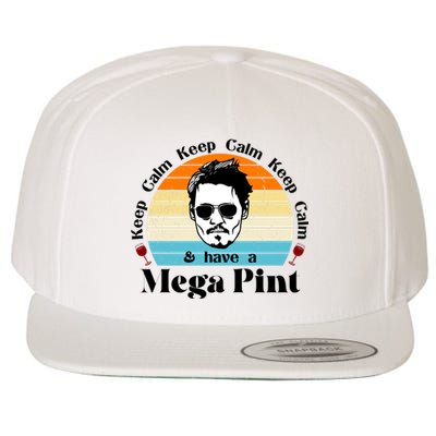 Keep Calm And Have A Mega Pint Johnny Depp Funny Wool Snapback Cap