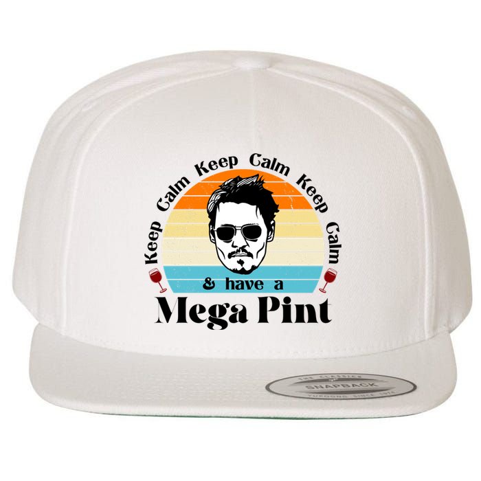 Keep Calm And Have A Mega Pint Johnny Depp Funny Wool Snapback Cap