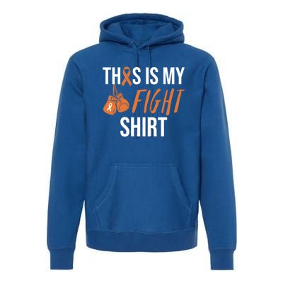 Kidney Cancer Awareness Orange Ribbon Gift Premium Hoodie