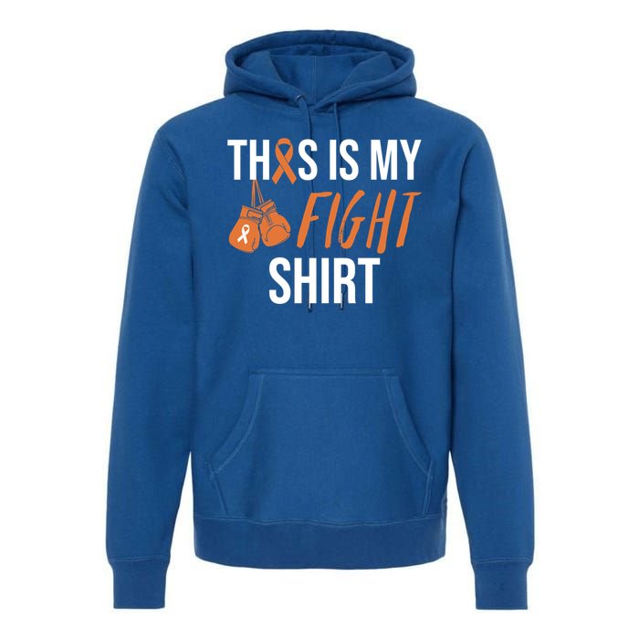 Kidney Cancer Awareness Orange Ribbon Gift Premium Hoodie