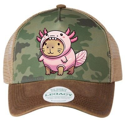 Kawaii Capybara Axolotl Legacy Tie Dye Trucker Hat