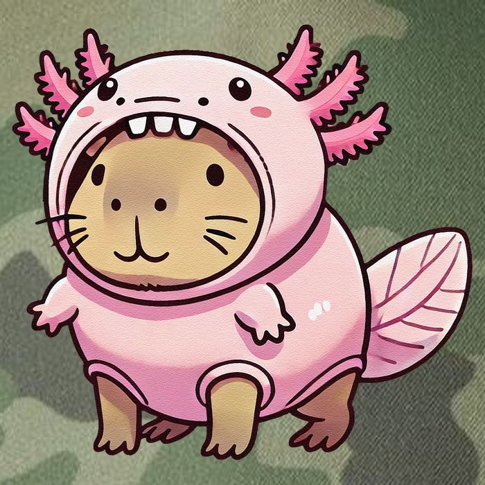 Kawaii Capybara Axolotl Legacy Tie Dye Trucker Hat