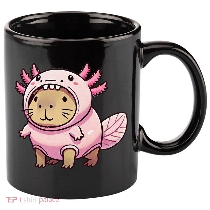 Kawaii Capybara Axolotl 11oz C Handle Ceramic Mug