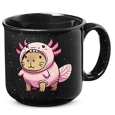 Kawaii Capybara Axolotl 15oz Campfire Ceramic Mug