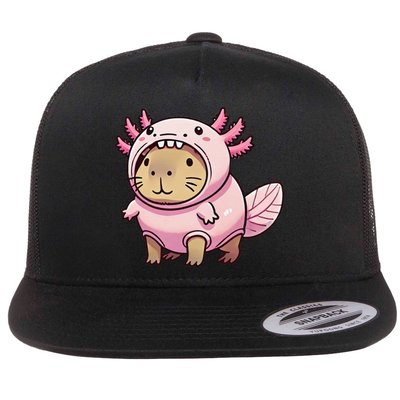 Kawaii Capybara Axolotl Flatbill Hat