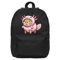 Kawaii Capybara Axolotl 16 in Basic Backpack