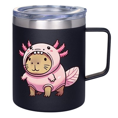 Kawaii Capybara Axolotl 12oz Stainless Steel Coffee Mug