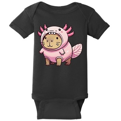 Kawaii Capybara Axolotl Baby Bodysuit
