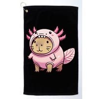Kawaii Capybara Axolotl Golf Towel