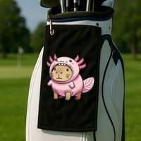 Kawaii Capybara Axolotl Golf Towel
