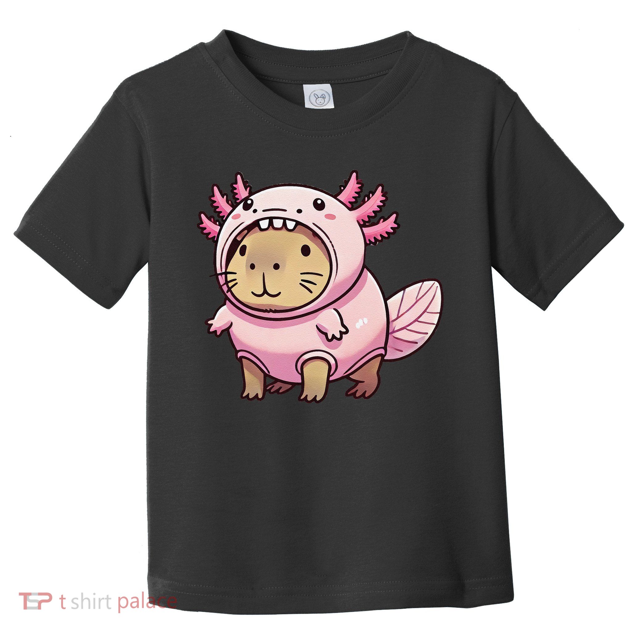 Kawaii Capybara Axolotl Toddler T-Shirt