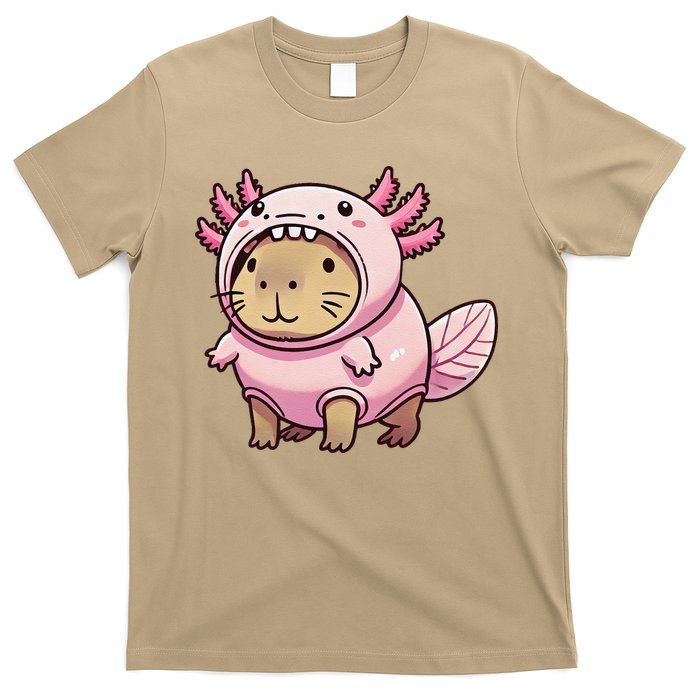 Kawaii Capybara Axolotl T-Shirt