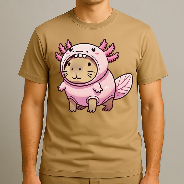 Kawaii Capybara Axolotl T-Shirt