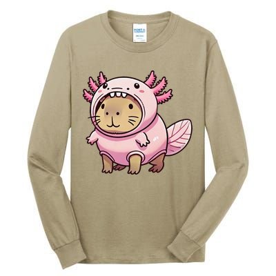 Kawaii Capybara Axolotl Tall Long Sleeve T-Shirt
