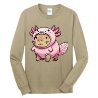 Kawaii Capybara Axolotl Tall Long Sleeve T-Shirt