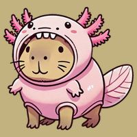 Kawaii Capybara Axolotl Magnet