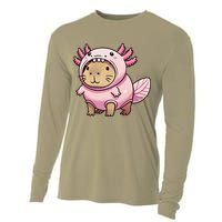 Kawaii Capybara Axolotl Cooling Performance Long Sleeve Crew