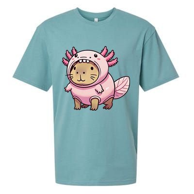 Kawaii Capybara Axolotl Sueded Cloud Jersey T-Shirt