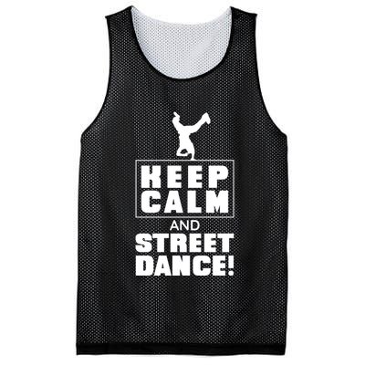 Keep Calm And Street Dance Mesh Reversible Basketball Jersey Tank