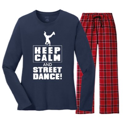 Keep Calm And Street Dance Women's Long Sleeve Flannel Pajama Set 