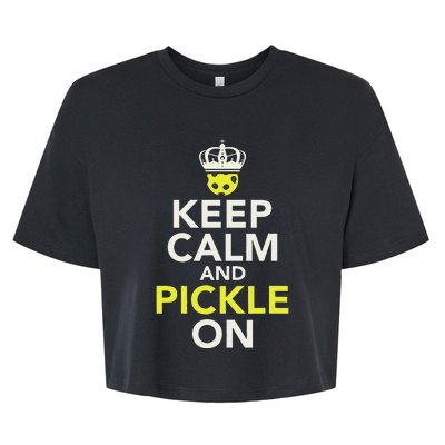 Keep Calm And Pickle On Bella+Canvas Jersey Crop Tee