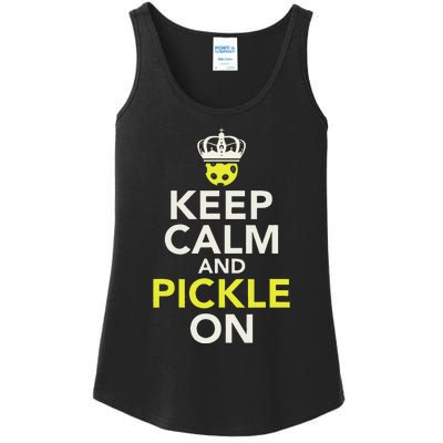 Keep Calm And Pickle On Ladies Essential Tank