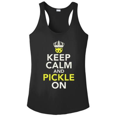 Keep Calm And Pickle On Ladies PosiCharge Competitor Racerback Tank