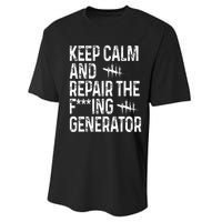 Keep Calm And Repair The Generator Video Game Performance Sprint T-Shirt