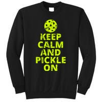 Keep Calm And Pickle On Pickleball Sweatshirt